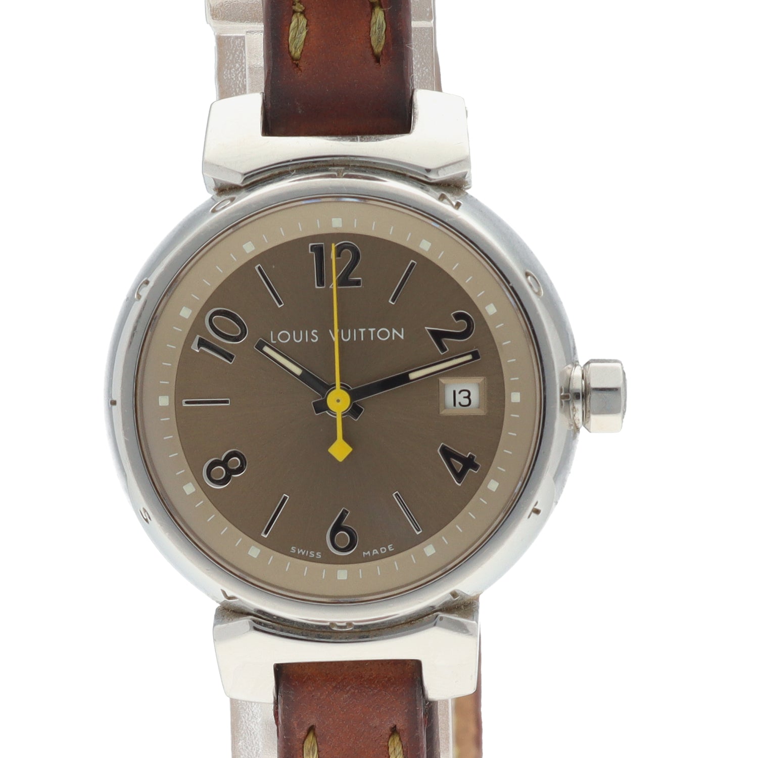 Louis Vuitton Triple Coiled Q1212 Tambour Watch 28mm Quartz 25lv37s