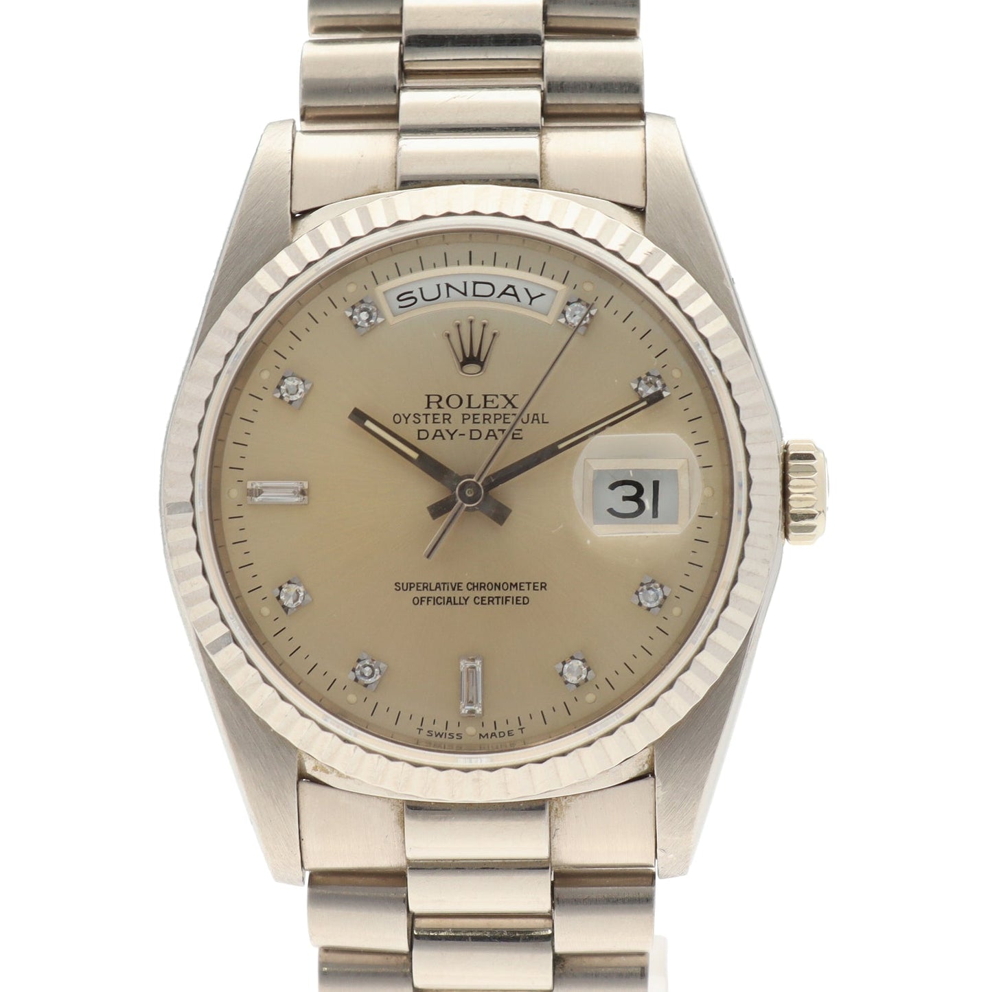 18239A Daydate 10P dial WG X****** serial 2R-X01-01339