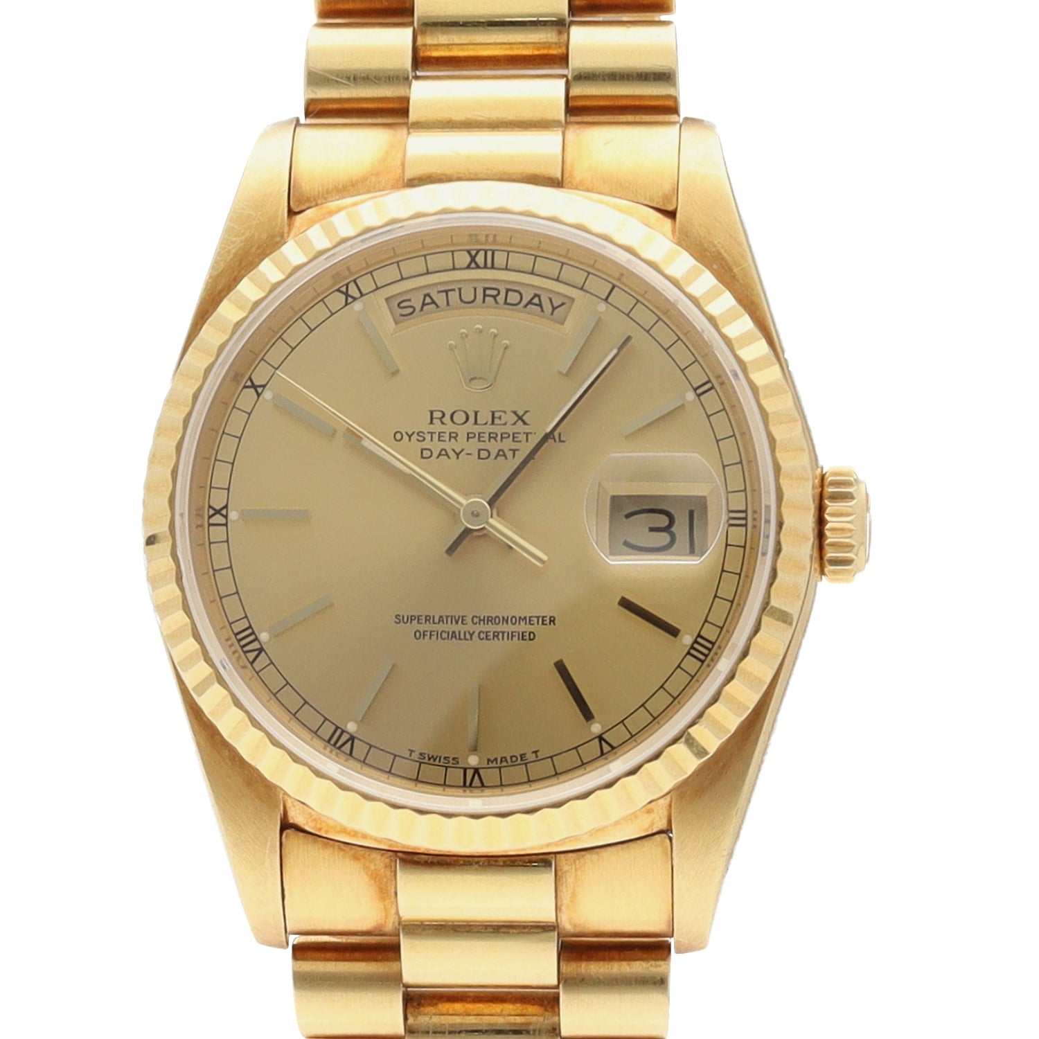 ROLEX 18038 DAYDATE R Serial YG 2R X01 01741 Eastend Shop