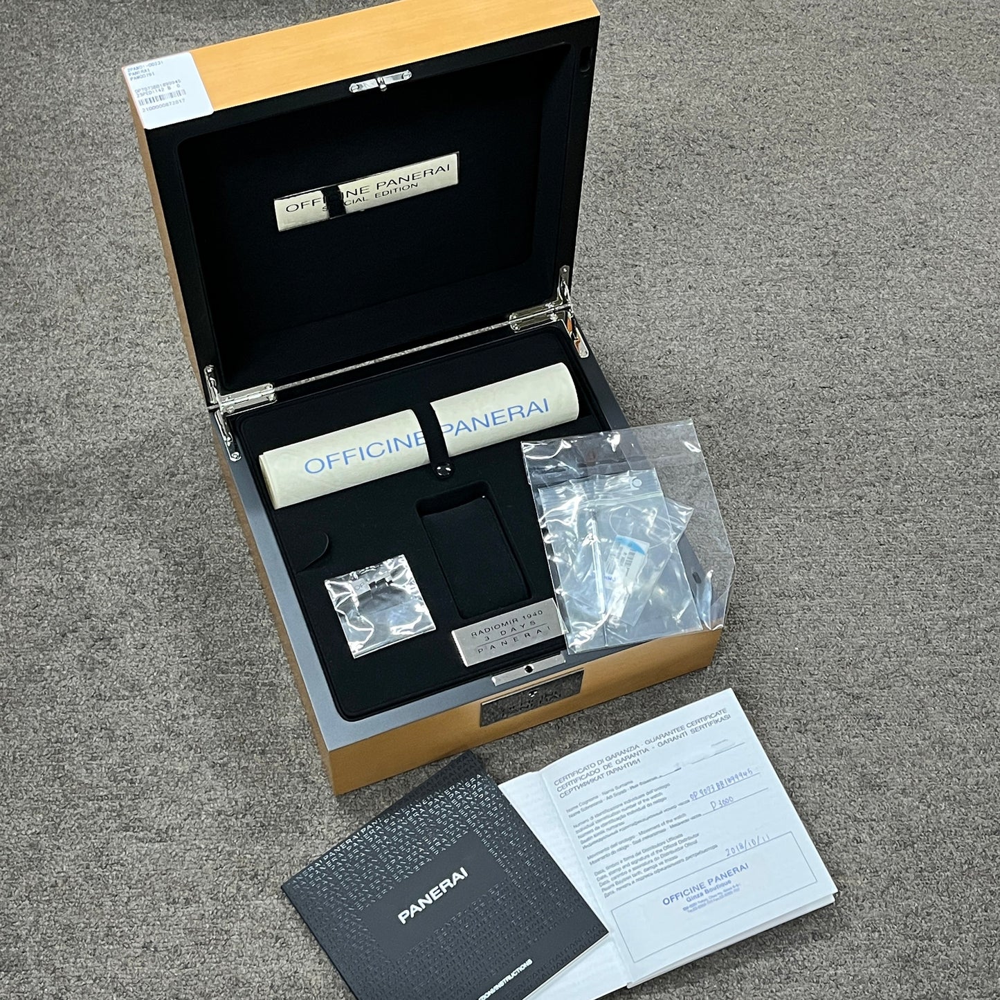 PAM00791 Radiomir 1940 3 Days Acciaio Limited production of 500 pcs 2PAN01-00231