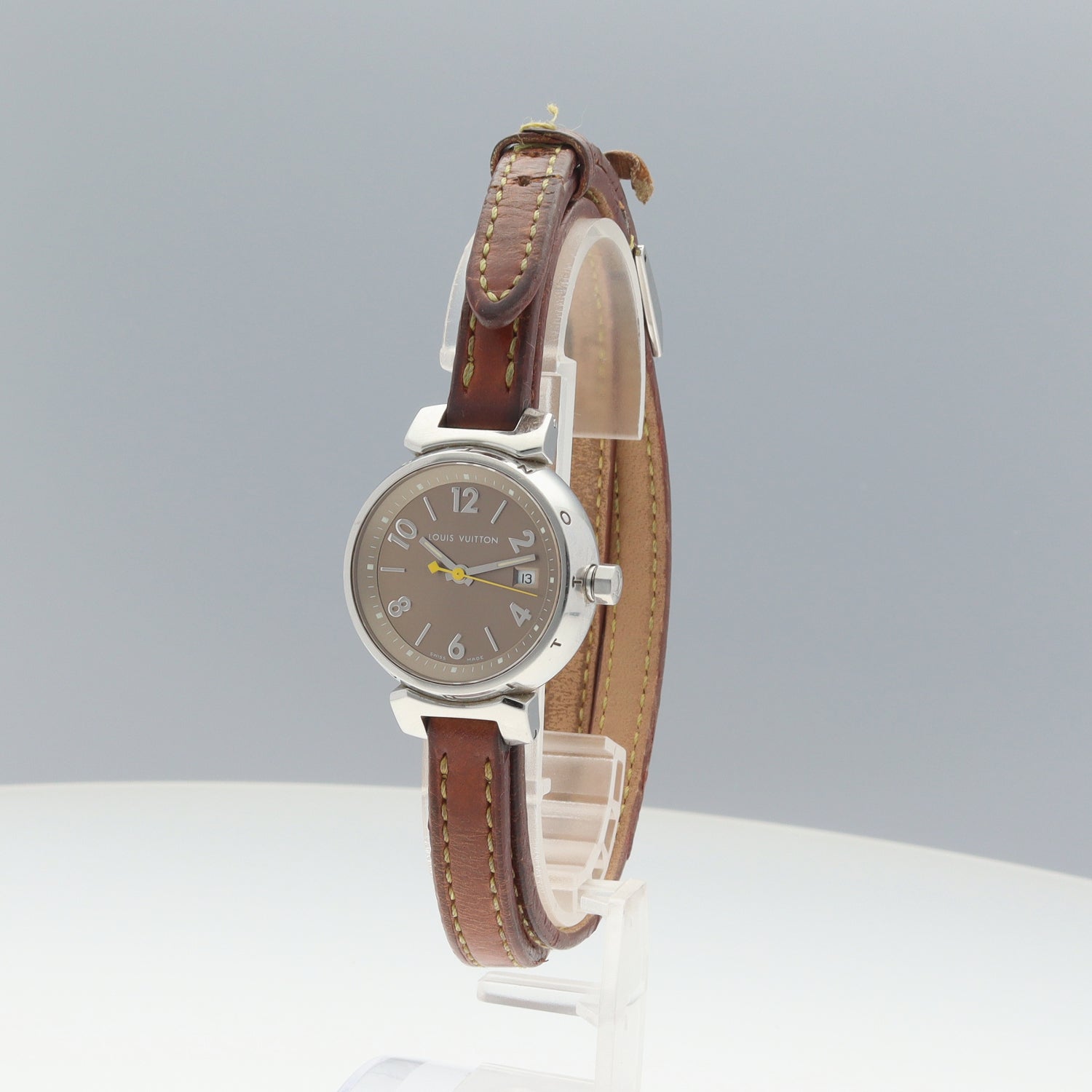 Louis Vuitton Triple Coiled Q1212 Tambour Watch 28mm Quartz 25lv37s