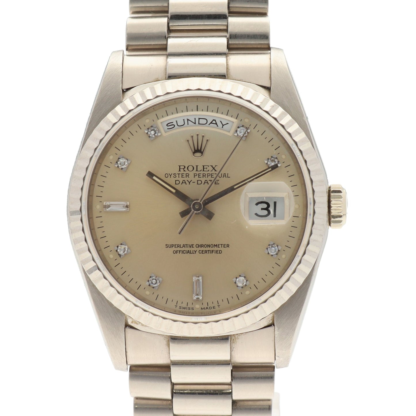 18239A　Daydate 10P dial WG X****** serial　2R-X01-01339