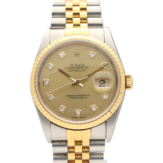 ROLEX DateJust 16233G Champ 2R-X01-02273